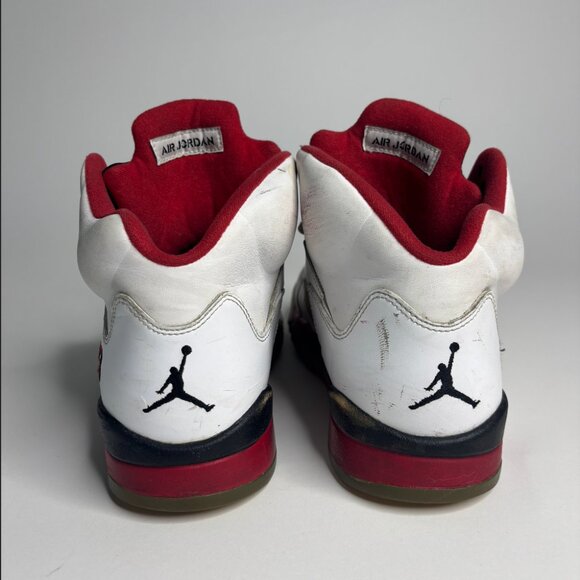 Nike Air Jordan 5 Retro “Fire Red” 2013 Black White Tongue Sneakers - Picture 3 of 12